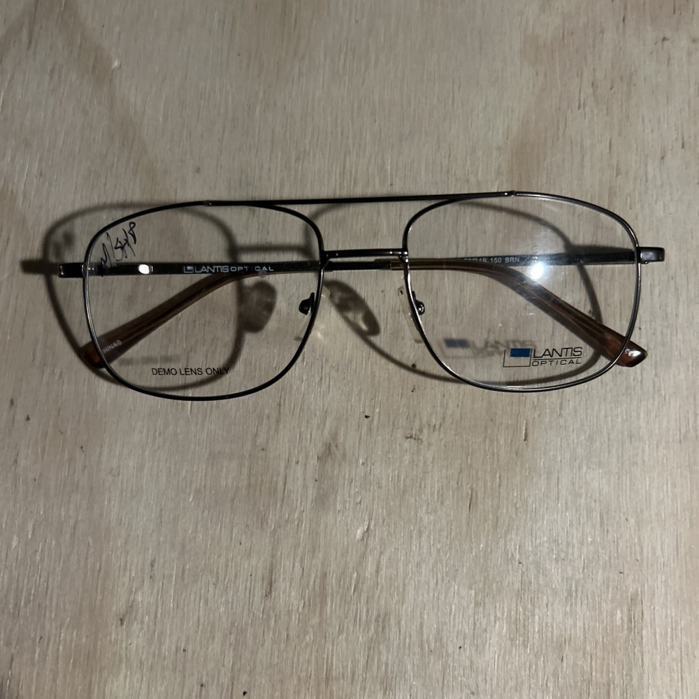 NEW LANTIS OPTICAL L7009 GUNMETAL BRN FRAMES EYEGLASSES 58-19-150 Aviator Frames
